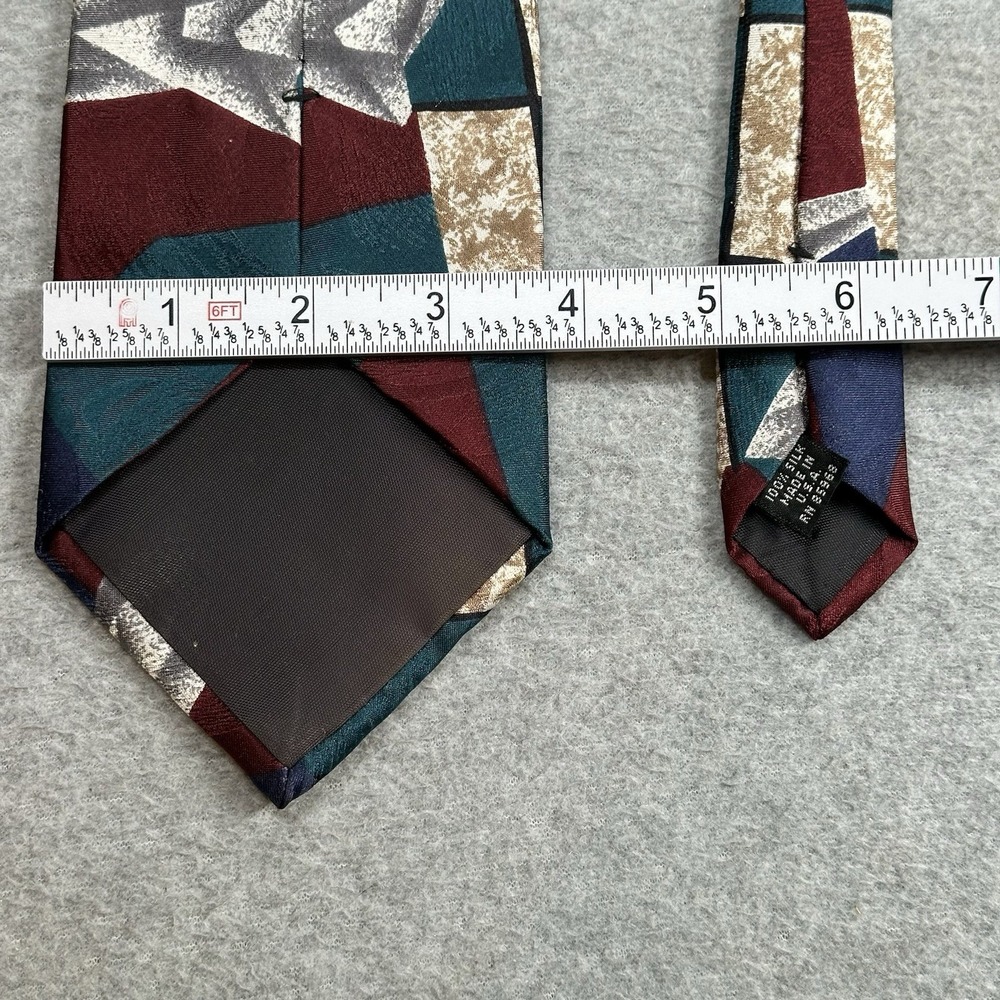 Vintage Elizabeth Nell Cravatte 100% Silk Mens Tie Made USA Multicolor 58x3.75" - Picture 4 of 6